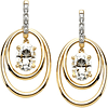 1.9 CT Moissanite and Diamond Earrings - Clearance