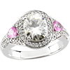  2 1/4 CT Moissanite and 1/4 CT Diamond Ring