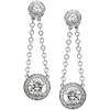 2 3/4 CT Moissanite and 1/3 CT Diamond Earrings - Clearance