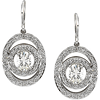 1.9 CT Moissanite and 1/3 CT Diamond Earrings - Clearance