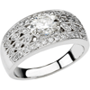  9/10 CT Moissanite and 1/3 CT Diamond Ring - Clearance