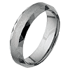 Beveled 6mm Tungsten Band with Facets and Stone Finish