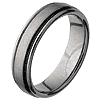 6mm Tungsten Ring with Rounded Flat Edges Stone Finish