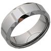 Beveled 8mm Tungsten Band with Facets
