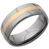 Tungsten Ring with Platinum Inlay