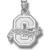 Citadel Bulldogs 5/8in Sterling Silver Block C Pendant