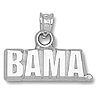 Alabama Crimson Tide 5/8in Sterling Silver Bama Pendant