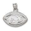 Arkansas Razorbacks 1/2in Sterling Silver Football Pendant
