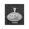 Arizona Wildcats 3/8in Sterling Silver Football Pendant