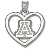Sterling Silver Univ of Arizona Heart Pendant