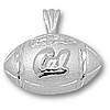 Cal Berkeley Golden Bears 1/2in Sterling Silver Football Pendant