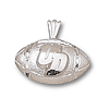 Dayton Flyers 3/8in Sterling Silver Football Pendant