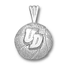 Dayton Flyers 1/2in Sterling Silver Basketball Pendant