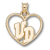 Dayton Flyers 5/8in Heart Pendant