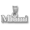 Miami Hurricanes 1/4in Sterling Silver Pendant