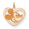 Mickey Heart Charm 5/8in - Jump Ring