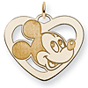 Mickey Heart Charm 7/8in - Jump Ring