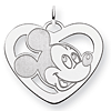 Mickey Heart Charm 7/8in - Jump Ring