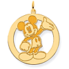 Waving Mickey Charm 1in - Jump Ring