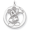 Waving Mickey Charm 1in - Jump Ring