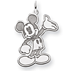 Waving Mickey Charm 1in - Jump Ring