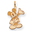 Waving Mickey Charm 3/4in - Jump Ring