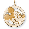 Round Mickey Charm 1in - Jump Ring