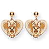 Minnie Heart Dangle Post Earrings