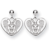 Minnie Heart Dangle Post Earrings