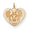 Minnie Heart Charm 5/8in - Jump Ring