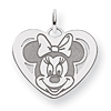 Minnie Heart Charm 5/8in - Jump Ring