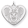 Minnie Heart Charm 7/8in - Jump Ring