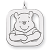 Winnie the Pooh Square Charm 1in - Jump Ring