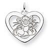 Tigger Heart Charm 5/8in - Jump Ring