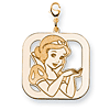 Snow White Charm 1in - Lobster Clasp