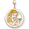 Snow White Charm 1in - Lobster Clasp