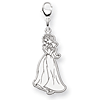 Snow White Charm 1in - Lobster Clasp