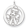Cinderella Round Charm 1in - Jump Ring
