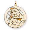 Aurora Round Charm 1in - Jump Ring