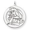 Aurora Round Charm 1in - Jump Ring