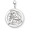 Aurora Round Charm 1in - Lobster Clasp