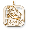 Aurora Square Charm 1in - Jump Ring