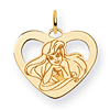 Ariel Heart Charm 5/8in - Jump Ring
