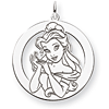 Belle Round Charm 1in - Jump Ring