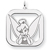 Tinker Bell Square Charm 1in - Jump Ring