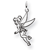 Tinker Bell Charm 3/4in - Sterling Silver