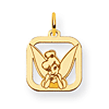 Tinker Bell Square Charm 1/2in - Jump Ring