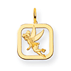 Tinker Bell Square Charm 1/2in - Jump Ring