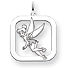 Tinker Bell Square Charm 11/16in - Jump Ring