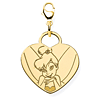 Tinker Bell Heart Charm 5/8in - Lobster Clasp